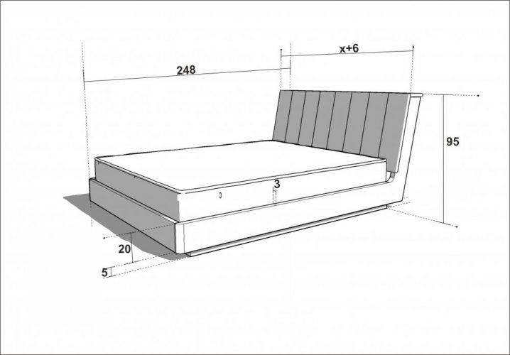 Postel Solid z masivního dřeva - Rozměr plochy pro matraci: 180x200, Dřevo: Třešeň