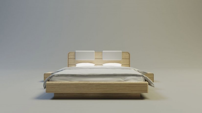 Postel Sense z masivního dřeva - Rozměr plochy pro matraci: 200x200, Dřevo: Dub