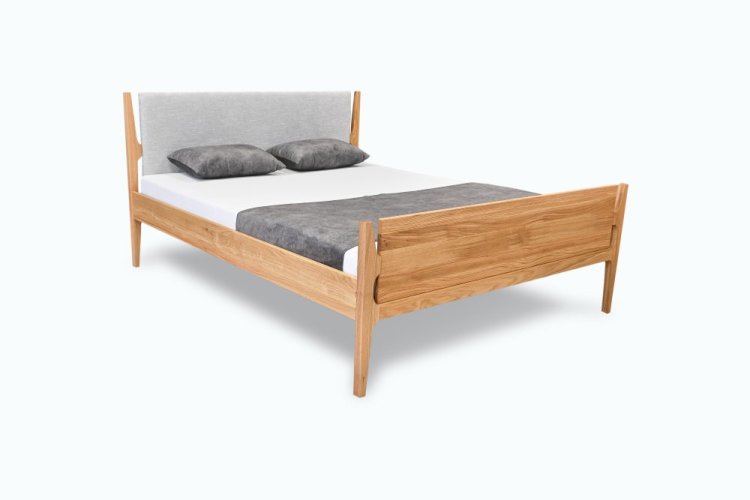Postel Stick z masivního dřeva - Rozměr plochy pro matraci: 180x200, Dřevo: Dub