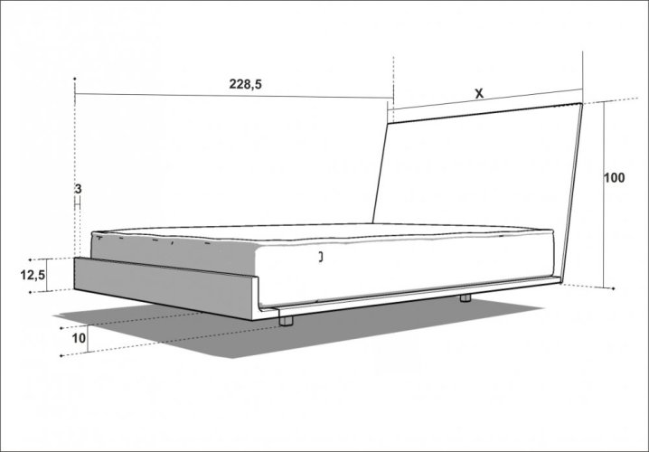 Postel Vuelo z masivního dřeva - Rozměr plochy pro matraci: 160x200, Dřevo: Třešeň