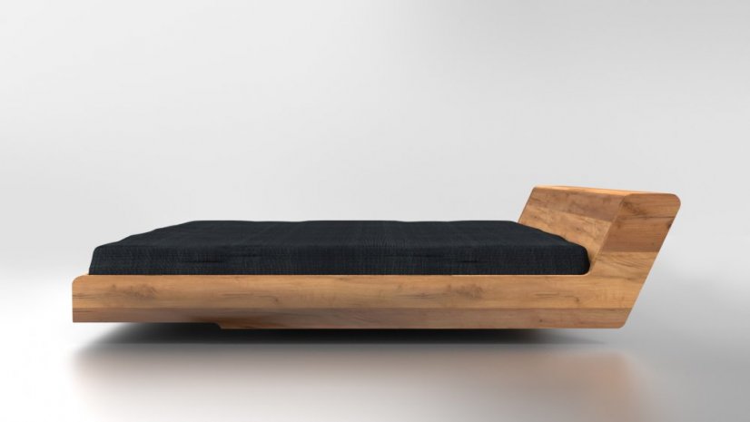 Postel Kobe z masivního dřeva - Rozměr plochy pro matraci: 200x200, Dřevo: Ořech