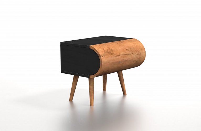 Noční stolek Luka z masivního dřeva - Dřevo: Jasan