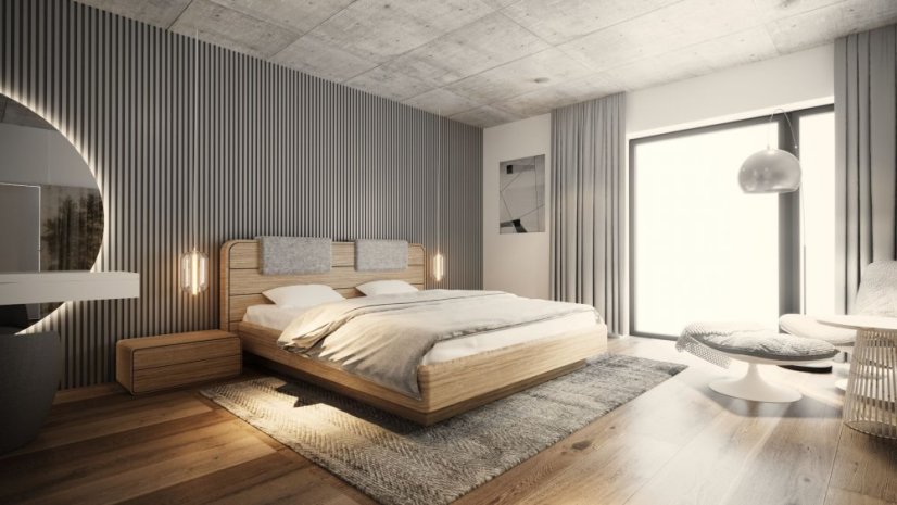 Postel Sense z masivního dřeva - Rozměr plochy pro matraci: 140x200, Dřevo: Olše